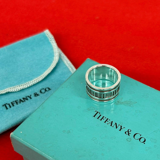 Tiffany & Co Atlas Wide Ring 925 No 13 Silver