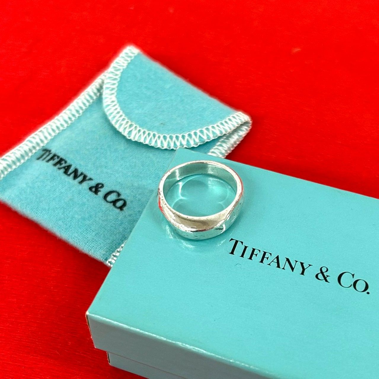 Tiffany & Co Knife Edge Ring 925 No 15 Silver