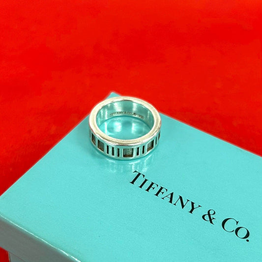 Tiffany & Co Atlas Narrow Ring 925 Silver