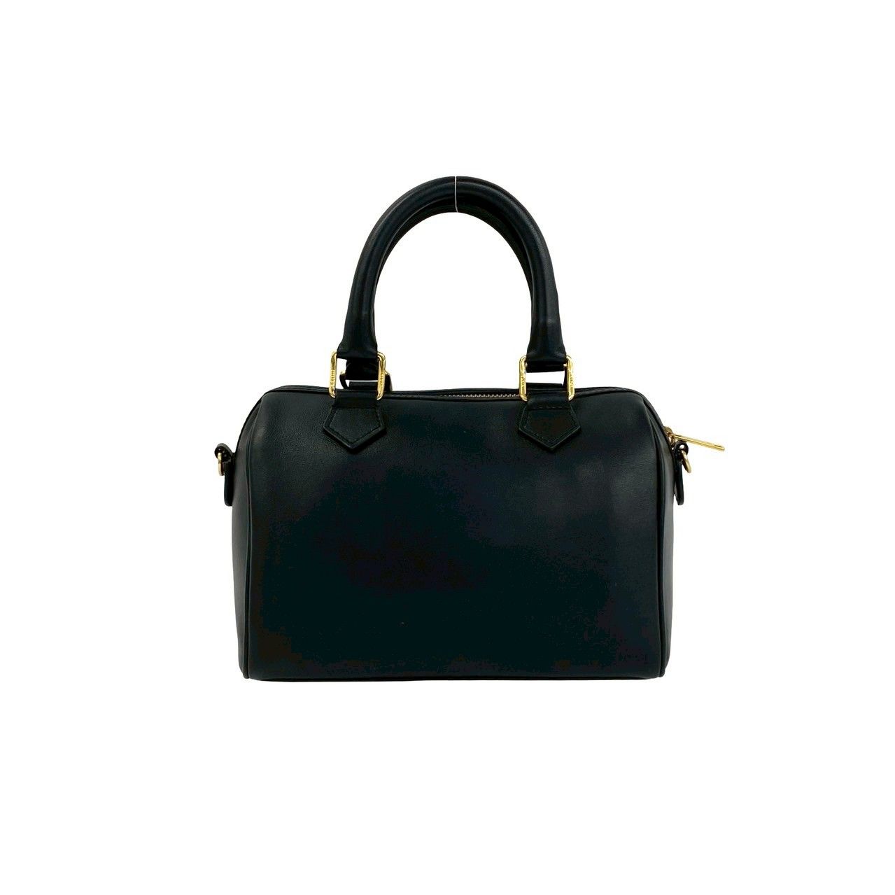 Celine Cuir Triomphe Small Boston Leather 2-Way Shoulder Bag Black — view 3