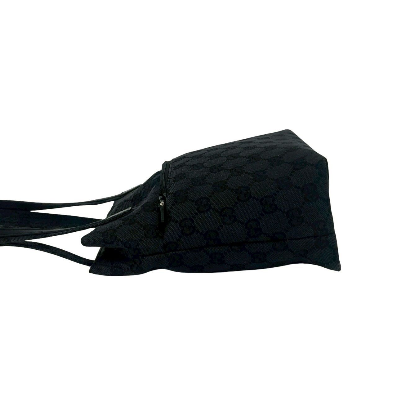 Gucci GG Pattern Canvas Leather Mini Tote Shoulder Bag Black — view 5