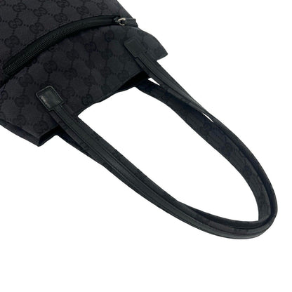 Gucci GG Pattern Canvas Leather Mini Tote Shoulder Bag Black — view 4