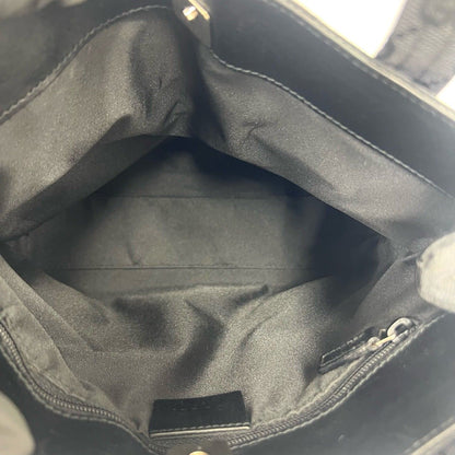 Gucci GG Pattern Canvas Leather Mini Tote Shoulder Bag Black — view 9