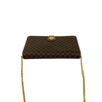 Celine Vintage Macadam Blason Triomphe Pattern Leather Mini Chain Shoulder — view 4