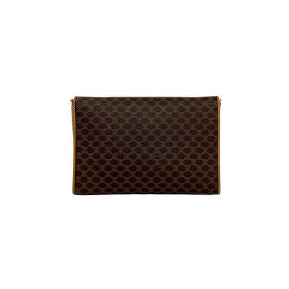 Celine Vintage Macadam Blason Triomphe Pattern Leather Mini Chain Shoulder — view 3
