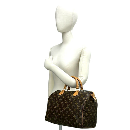 Louis Vuitton Vintage Speedy 30 Monogram Leather Boston Bag Brown — view 2