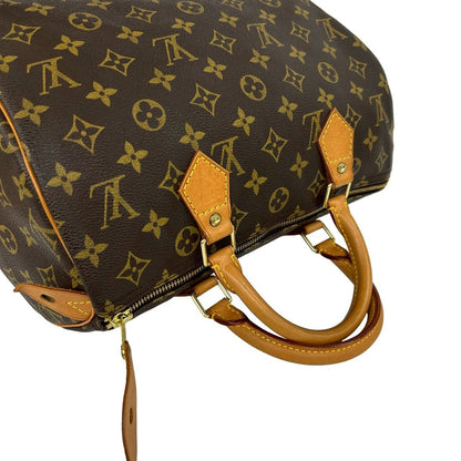 Louis Vuitton Vintage Speedy 30 Monogram Leather Boston Bag Brown — view 4