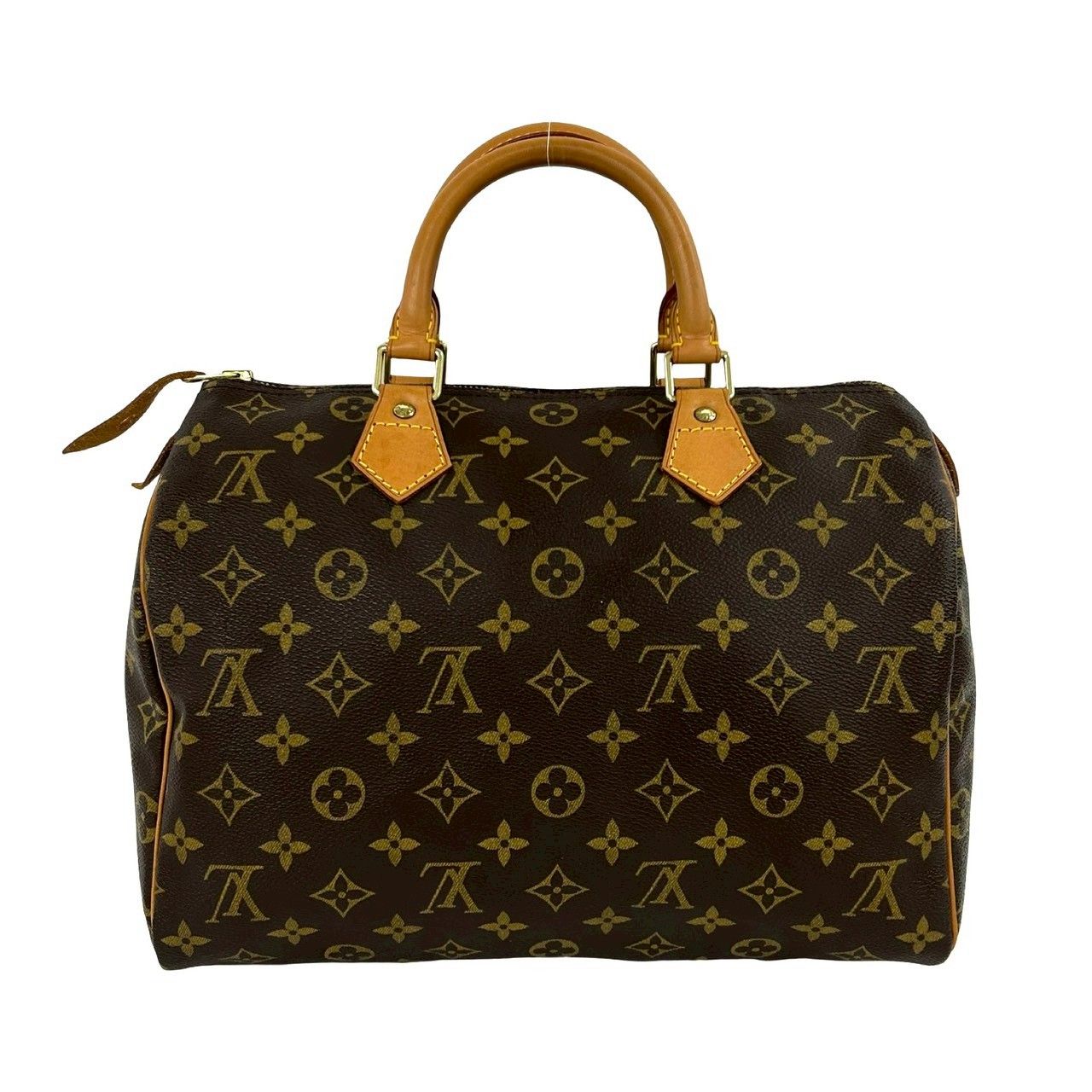 Louis Vuitton Vintage Speedy 30 Monogram Leather Boston Bag Brown — view 3