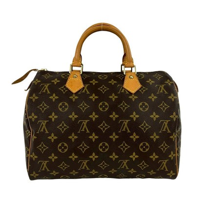 Louis Vuitton Vintage Speedy 30 Monogram Leather Boston Bag Brown — view 3