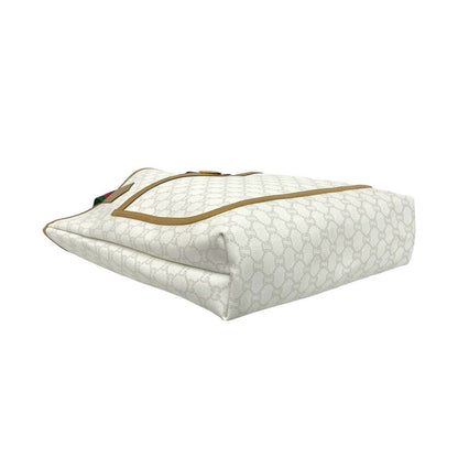 Gucci Vintage Sherry Line Plus Logo Leather Tote White — view 7