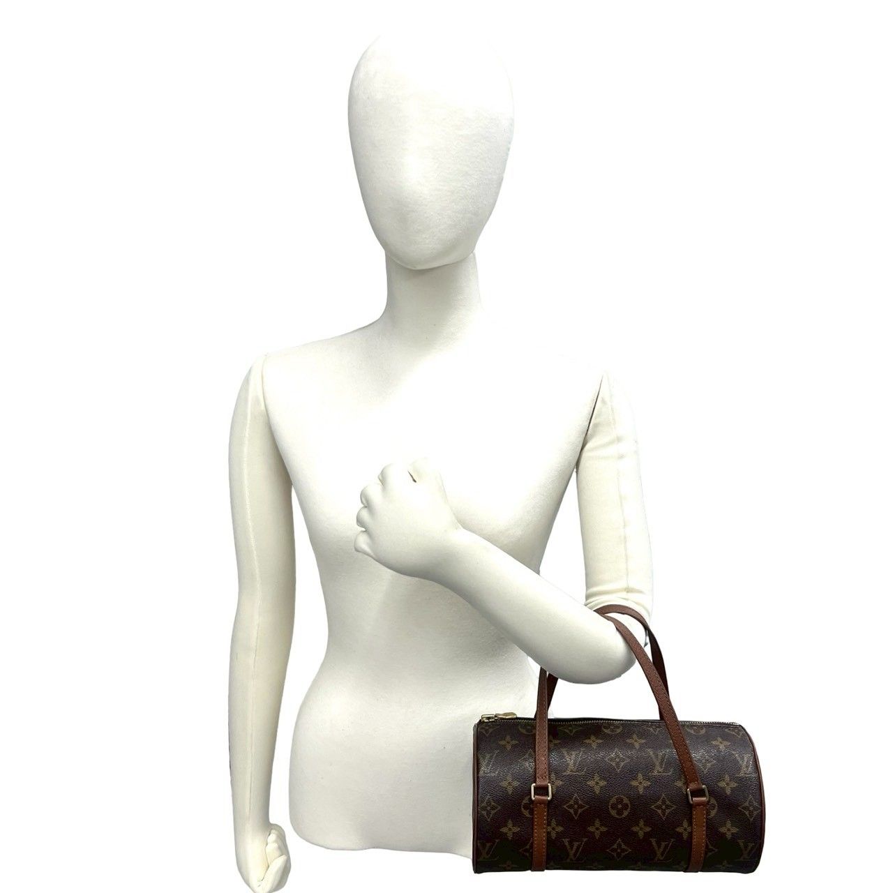 Louis Vuitton Papillon Monogram Pattern Leather Mini Boston Bag Brown — view 2
