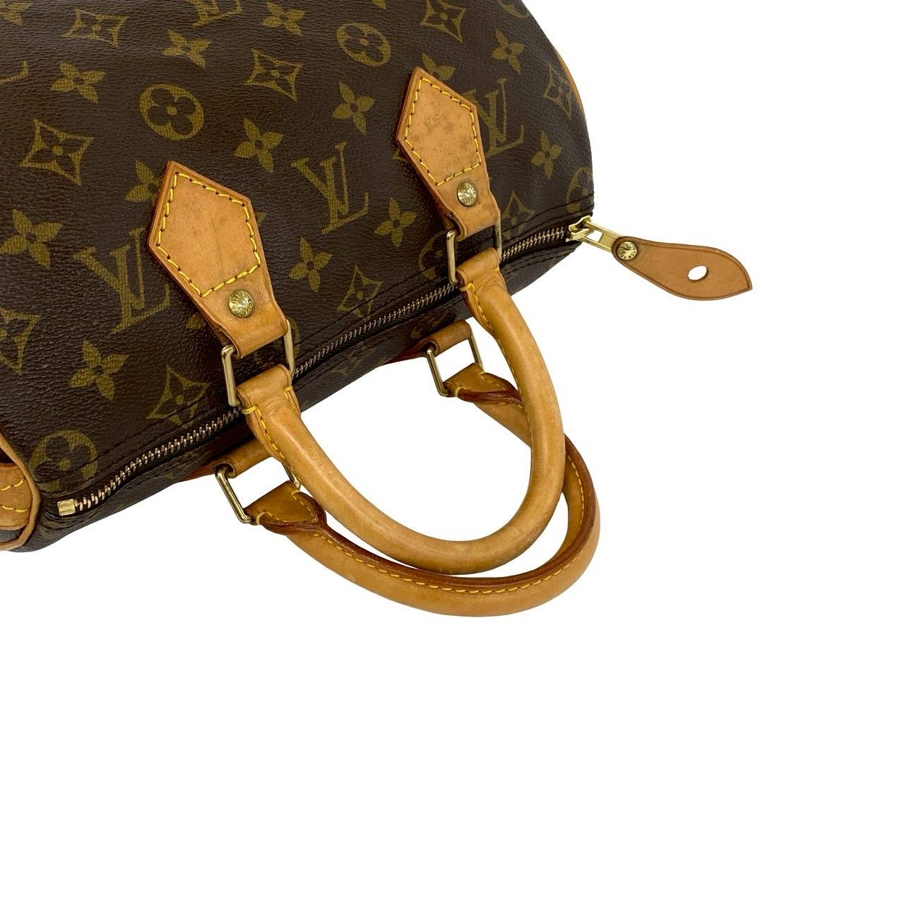 Louis Vuitton Vintage Speedy 25 Monogram Leather Mini Boston Bag Brown — view 4