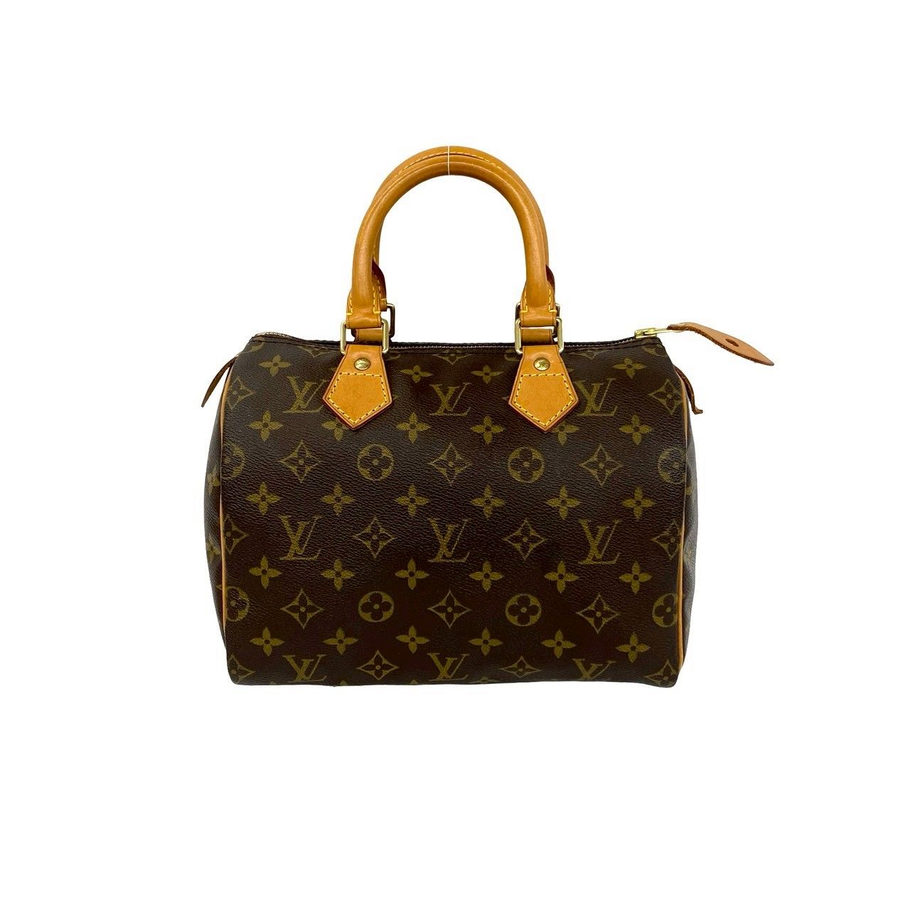 Louis Vuitton Speedy 25 Vintage Monogram Leather Mini Boston Bag Brown — view 3
