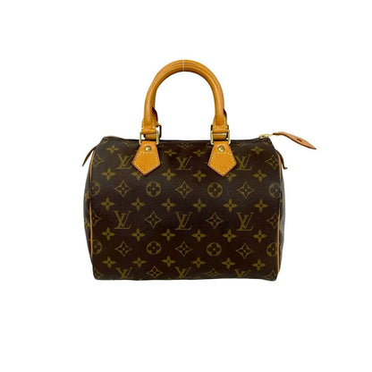 Louis Vuitton Speedy 25 Vintage Monogram Leather Mini Boston Bag Brown — view 3