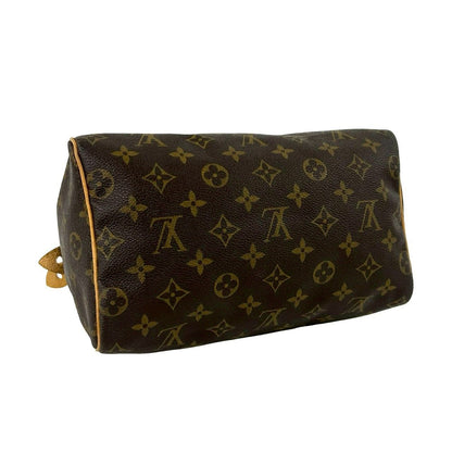 Louis Vuitton Speedy 25 Monogram Pattern Leather Mini Boston Bag Brown — view 7