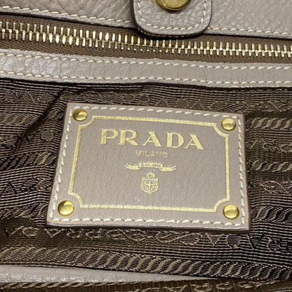 Prada Shoulder Bag Vitello Dyno Beige Leather — view 9