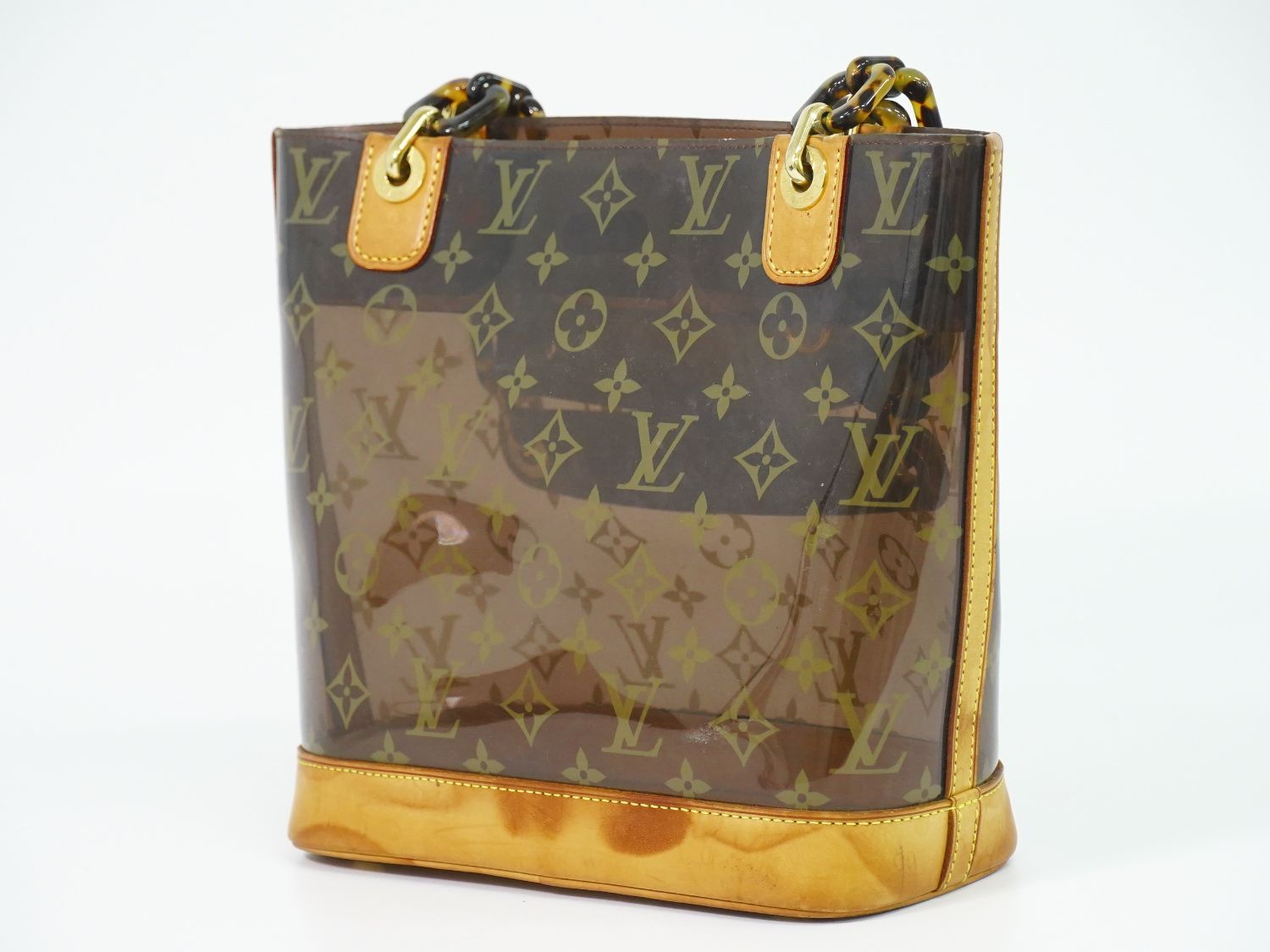 Louis Vuitton LV Cover Ambre PM Monogram Vinyl Tote Clear Brown — view 2