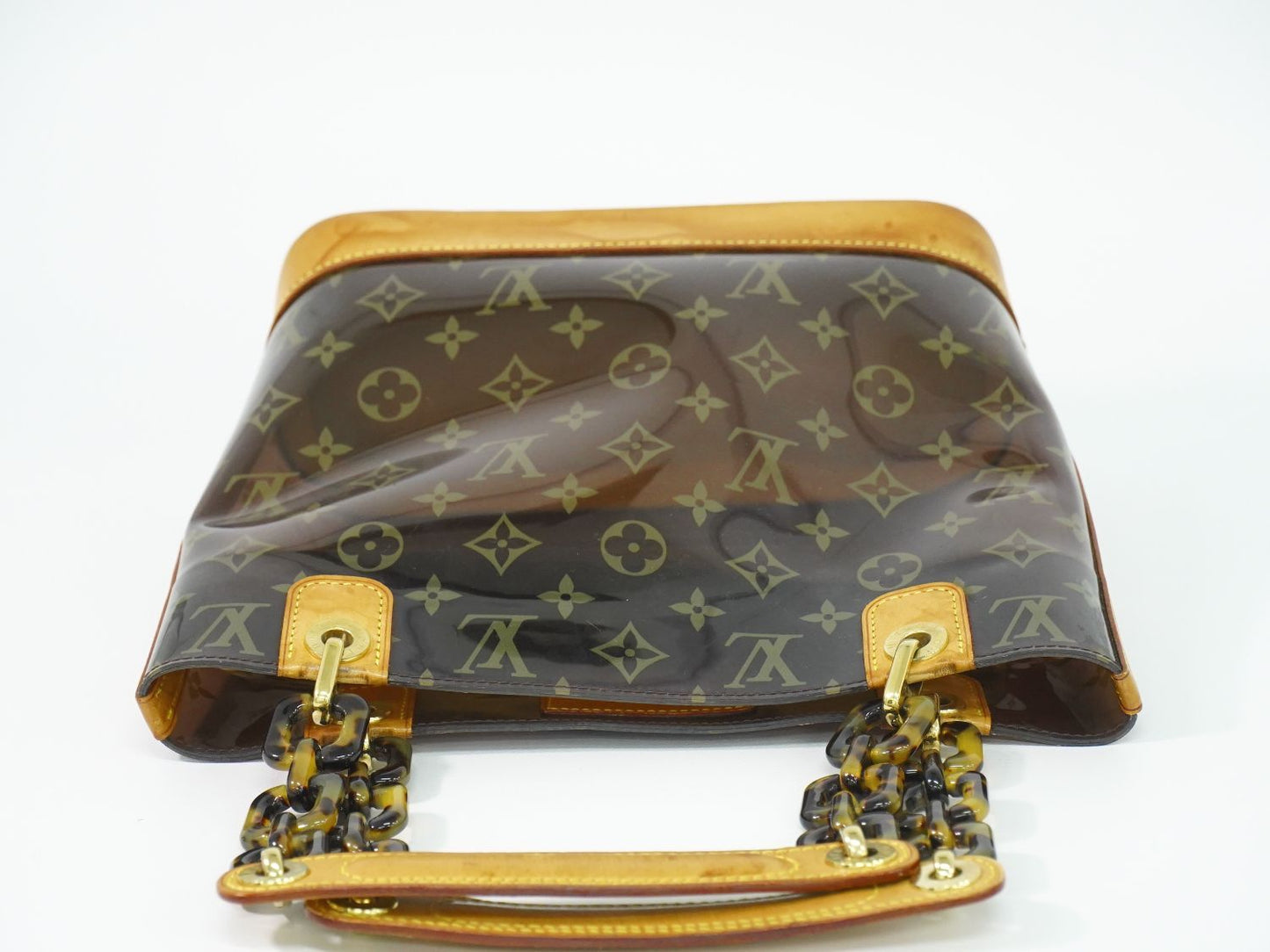 Louis Vuitton LV Cover Ambre PM Monogram Vinyl Tote Clear Brown — view 5