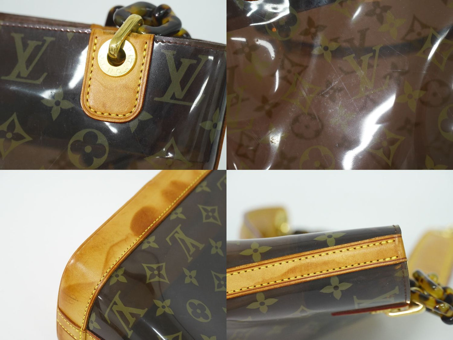 Louis Vuitton LV Cover Ambre PM Monogram Vinyl Tote Clear Brown — view 7