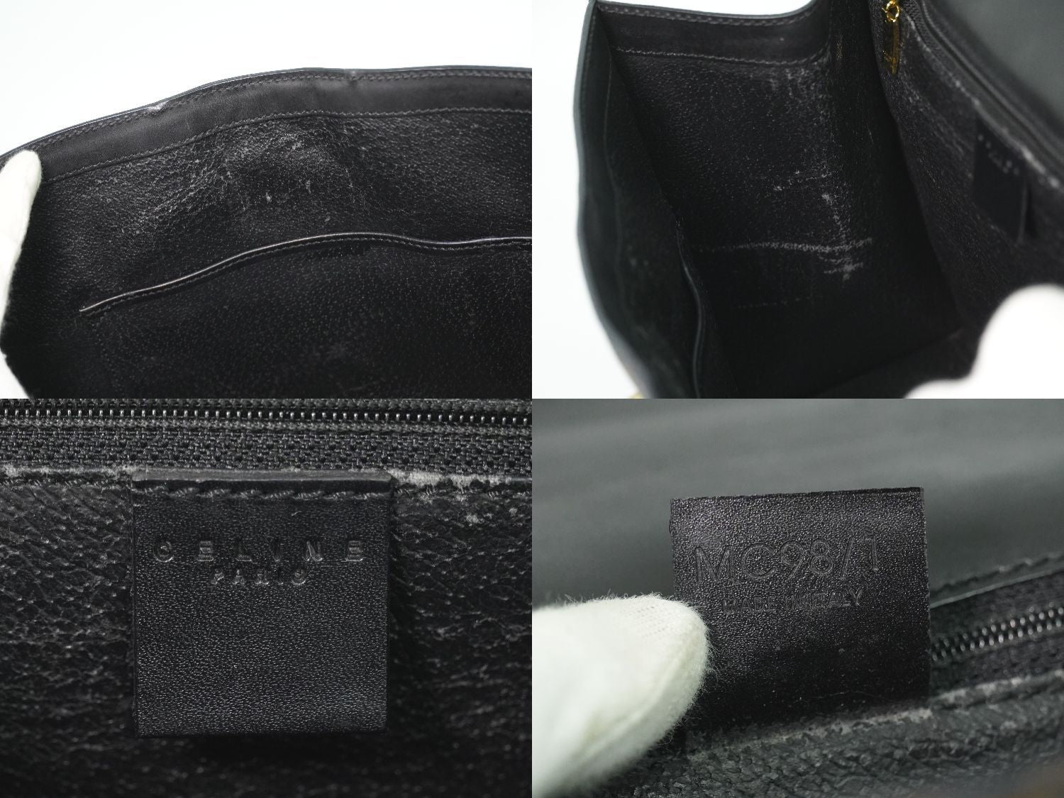Celine Macadam Handbag Black Brown Bag — view 9