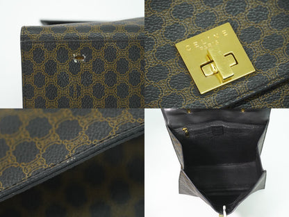 Celine Macadam Handbag Black Brown Bag — view 8