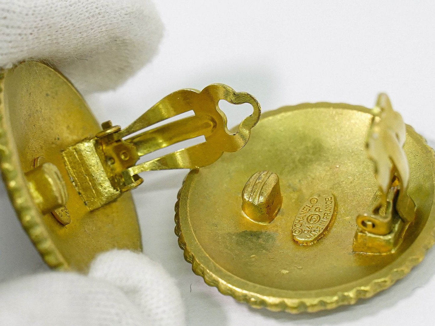 Chanel Coco Logo Earrings Gold Plated — view 3