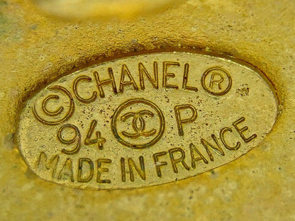 Chanel Coco Logo Earrings Gold Plated — view 9