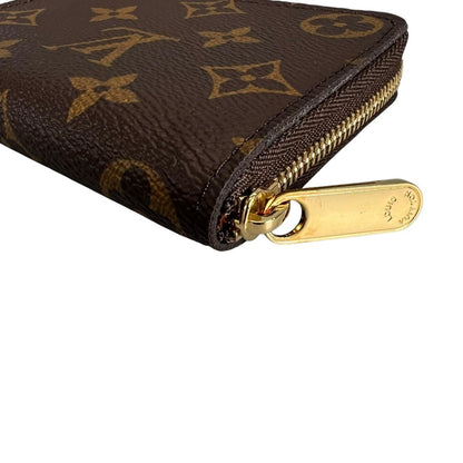 Louis Vuitton Monogram Coin Case Zippy Purse Brown — view 7