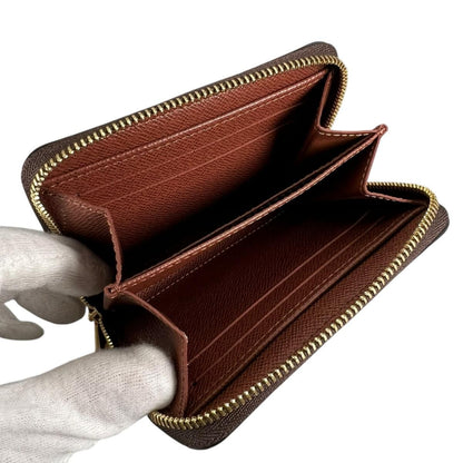 Louis Vuitton Monogram Coin Case Zippy Purse Brown — view 9
