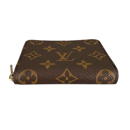 Louis Vuitton Monogram Coin Case Zippy Purse Brown — view 4