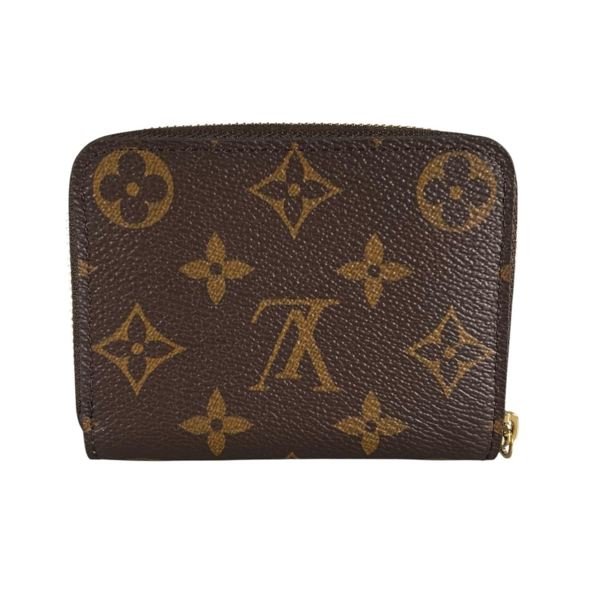 Louis Vuitton Monogram Coin Case Zippy Purse Brown — view 2