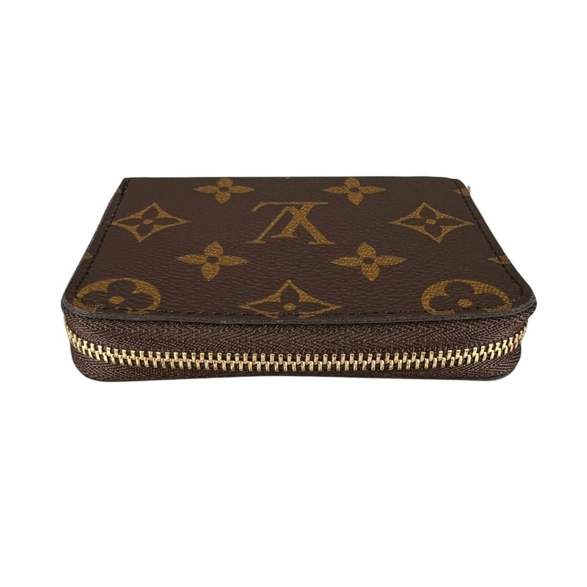Louis Vuitton Monogram Coin Case Zippy Purse Brown — view 3