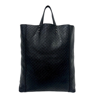 Bottega Veneta Intreccio Butterfly Leather Tote Black — view 3