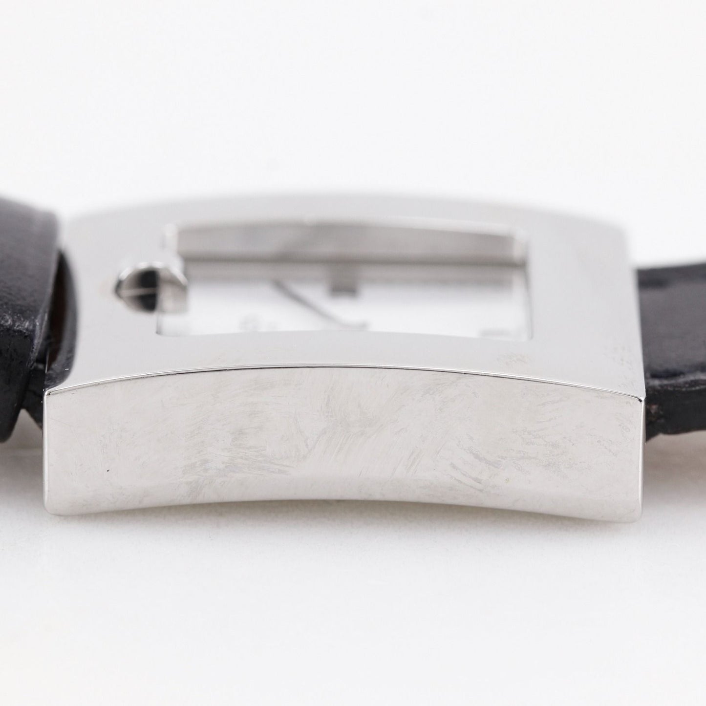 Hermes Watch Stainless Steel Leather Quartz Analog Display White Dial — view 8