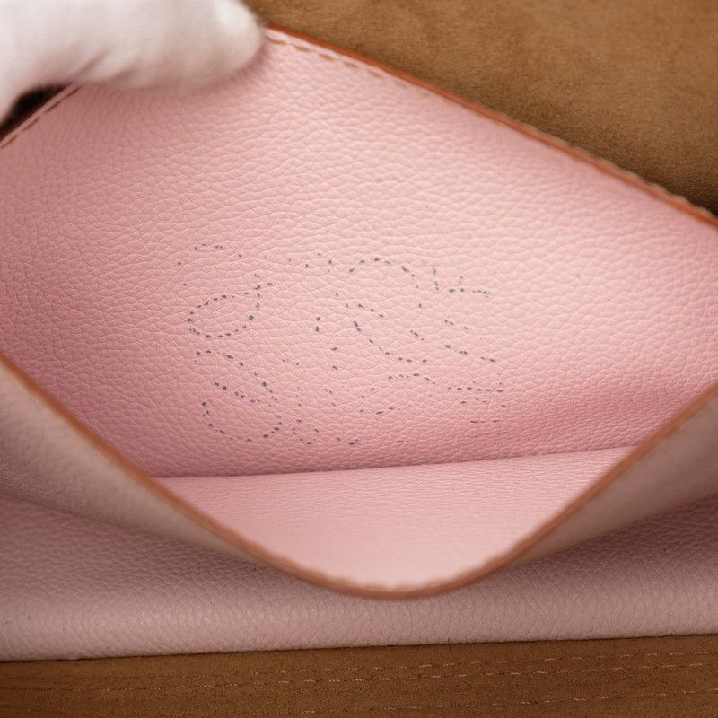 Loewe Barcelona Chain Shoulder Bag Cross Pink Leather — view 5