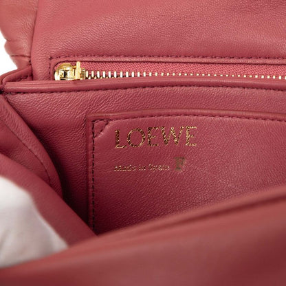 Loewe Anagram Goya Puffer Chain Shoulder Bag Pink Leather — view 5