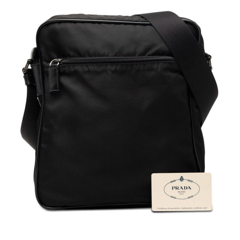 Prada Crossbody Shoulder Bag Black Nylon — view 6