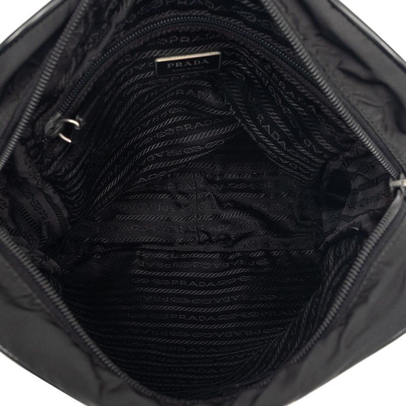Prada Crossbody Shoulder Bag Black Nylon — view 4