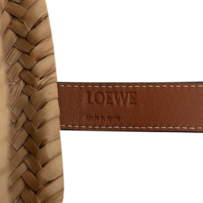 Loewe Anagram Basket Bag Small Handbag Palm Leaf Braided Brown Beige Raffia — view 5