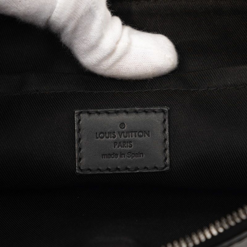 Louis Vuitton Monogram Shadow Pochette Discovery Clutch Noir Black Leather — view 5