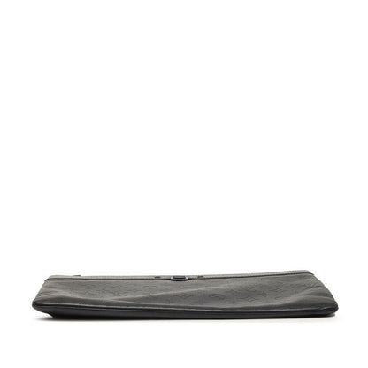 Louis Vuitton Monogram Shadow Pochette Discovery Clutch Noir Black Leather — view 3