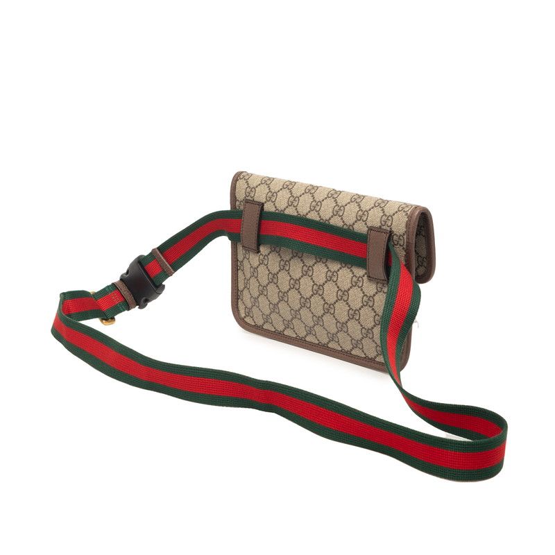 Gucci GG Supreme Sherry Line Neo Vintage Belt Bag Brown Beige Leather — view 2