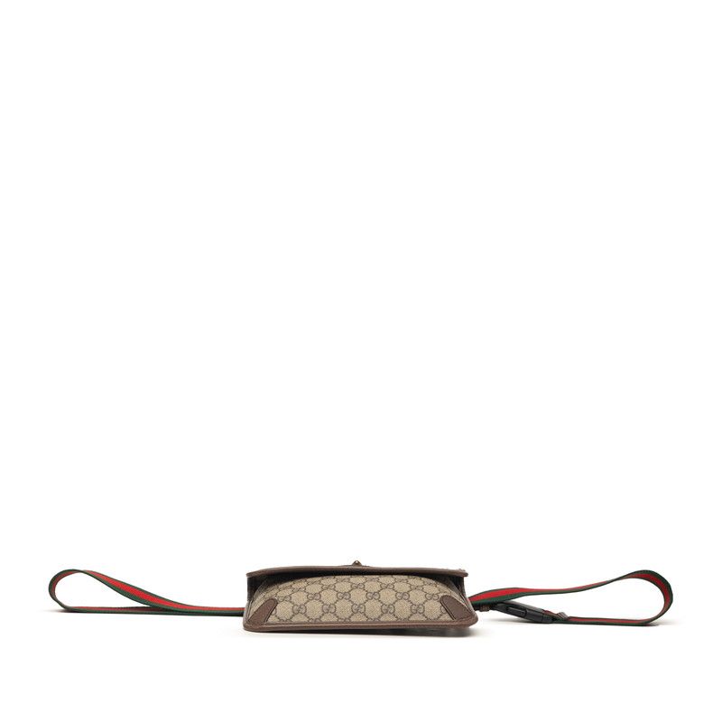 Gucci GG Supreme Sherry Line Neo Vintage Belt Bag Brown Beige Leather — view 3