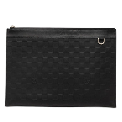 Louis Vuitton Damier Infini Pochette Discovery Clutch Onyx Black Leather