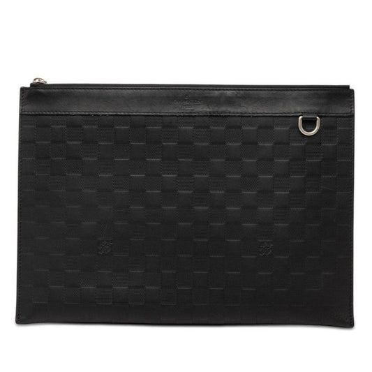 Louis Vuitton Damier Infini Pochette Discovery Clutch Onyx Black Leather