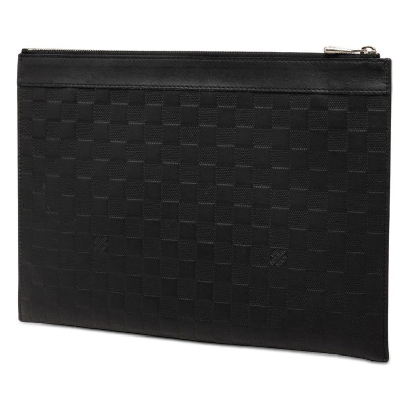 Louis Vuitton Damier Infini Pochette Discovery Clutch Onyx Black Leather — view 2