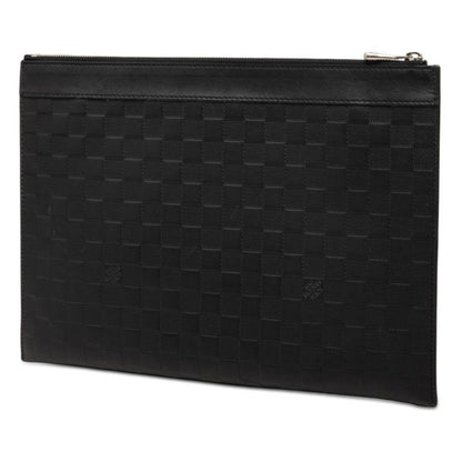 Louis Vuitton Damier Infini Pochette Discovery Clutch Onyx Black Leather — view 2