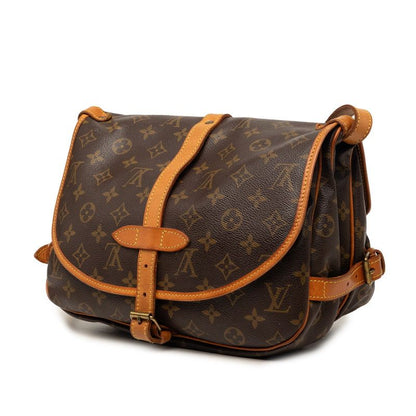 Louis Vuitton Monogram Saumur 30 Crossbody Shoulder Bag Brown Leather — view 2