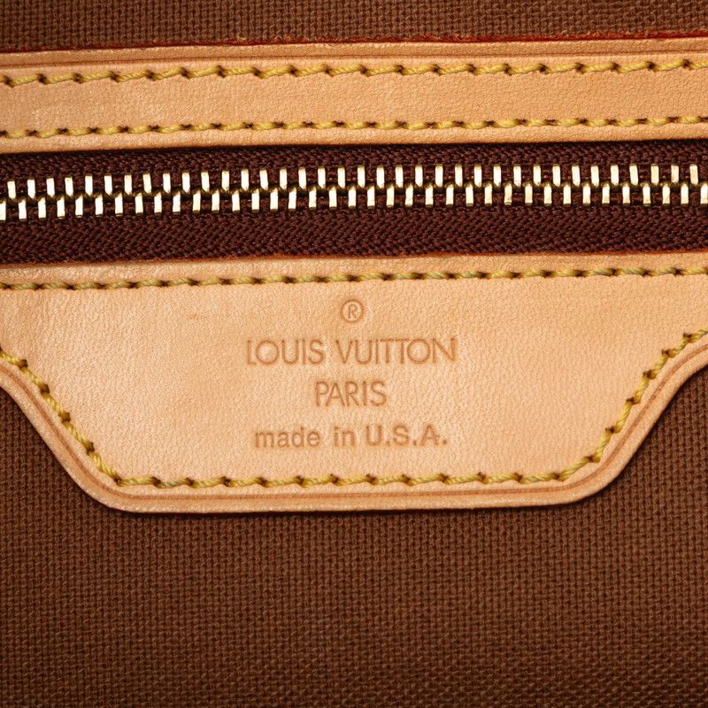 Louis Vuitton Monogram Cabas Mezzo Shoulder Bag Tote Brown Leather — view 5