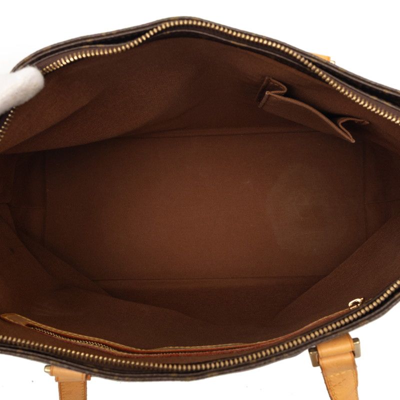 Louis Vuitton Monogram Cabas Mezzo Shoulder Bag Tote Brown Leather — view 4